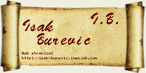 Isak Burević vizit kartica